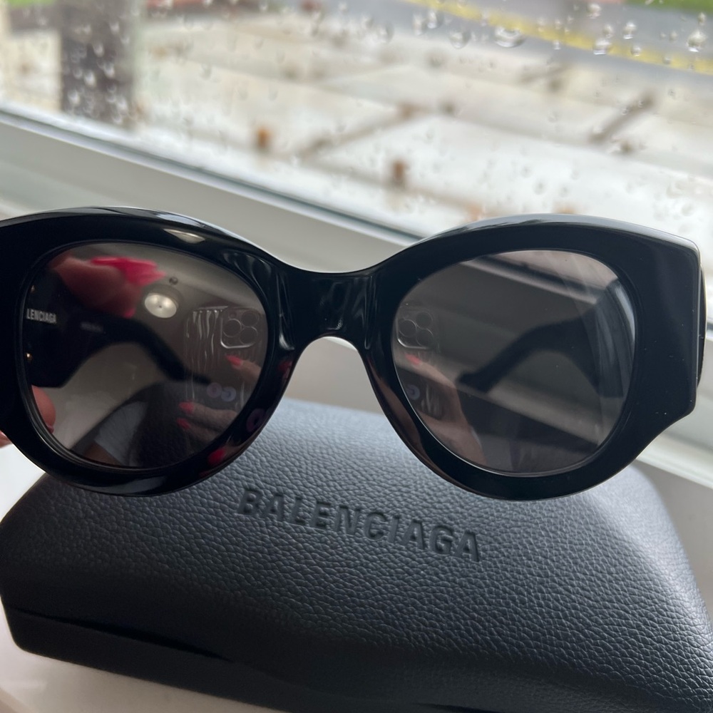 Balenciaga Glossy Black Women's Sunglasses